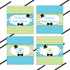 Little Man Decoration Pack - Turquoise, Lime