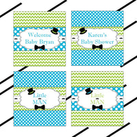 Little Man Decoration Pack - Turquoise, Lime
