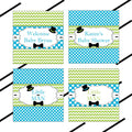 Blue and Green Little Man Candy Bar Wrappers