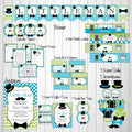 Little Man Decoration Pack - Turquoise, Lime