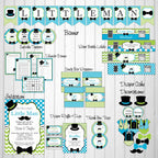 Little Man Decoration Pack - Turquoise, Lime