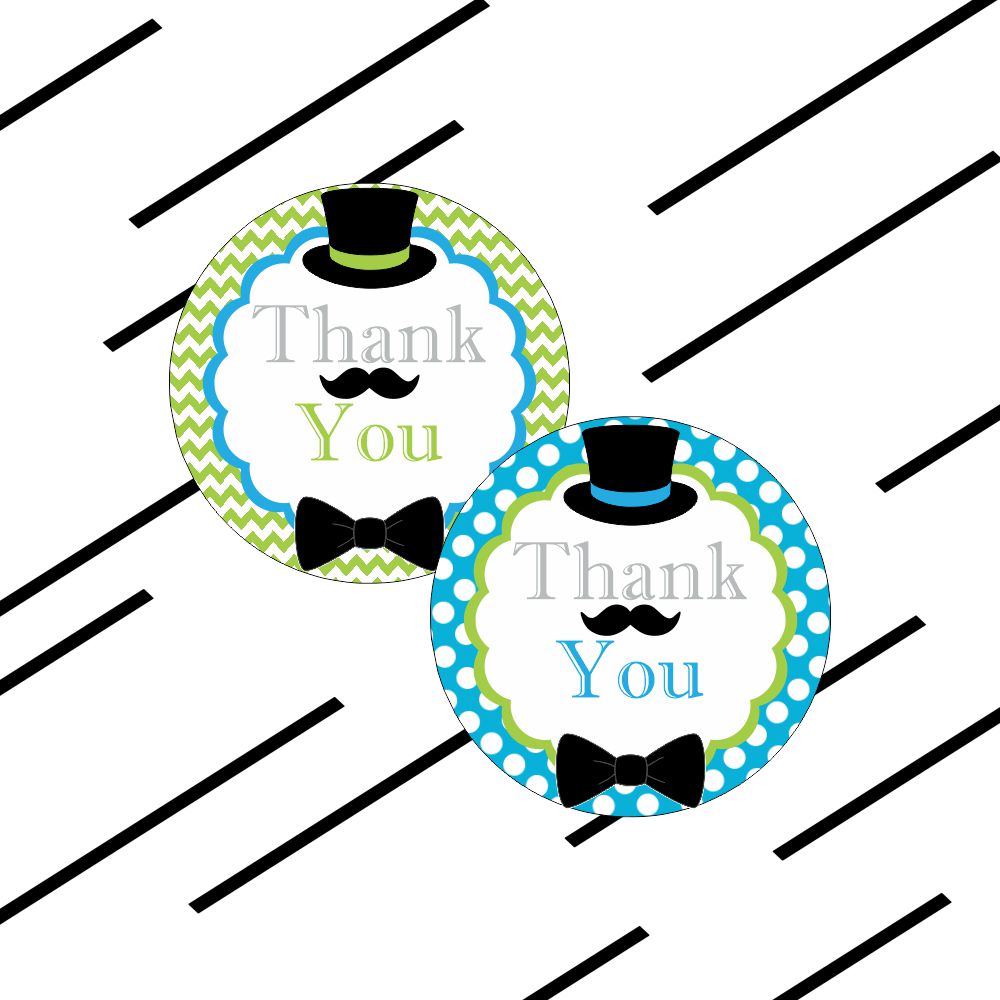 Little Man Decoration Pack - Turquoise, Lime