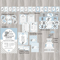 Blue and Gray Little Peanut Printable Decorations