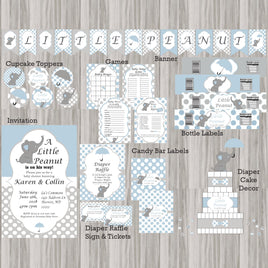 Blue and Gray Little Peanut Printable Decorations