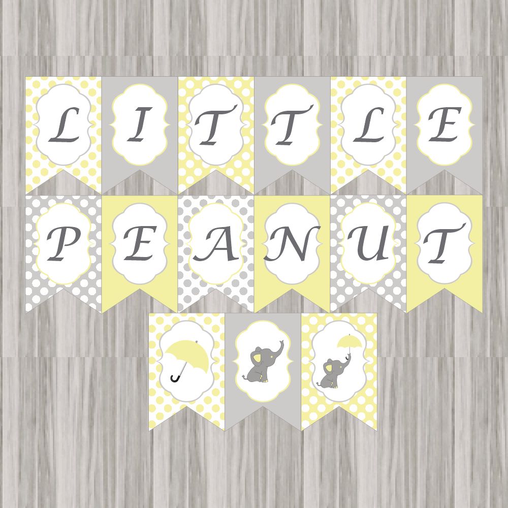 Little Peanut Baby Shower Decoration Pack - Yellow