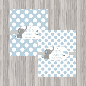 Little Peanut Candy Bar Wrappers - Blue