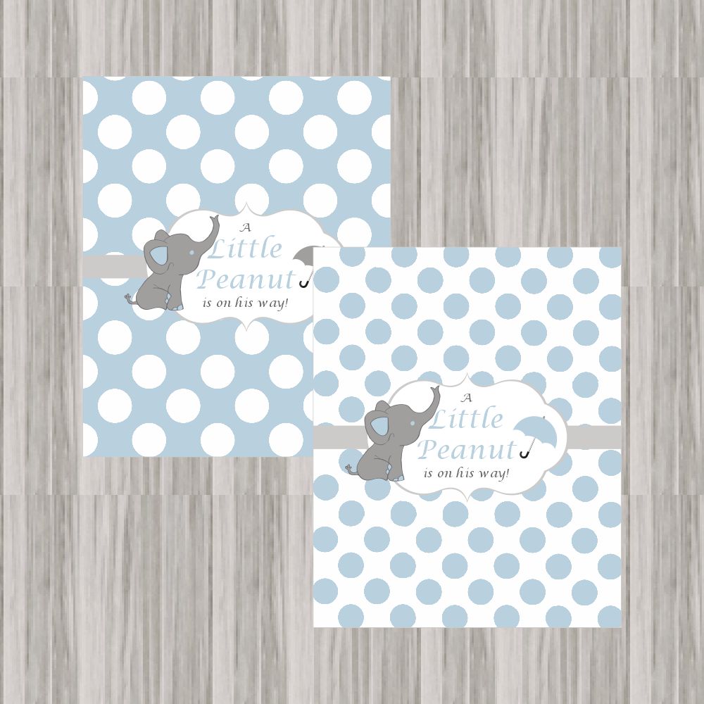 Little Peanut Candy Bar Wrappers - Blue