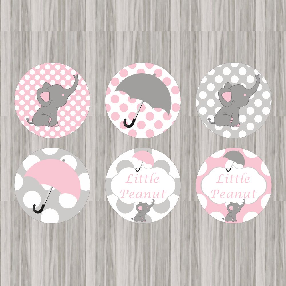 Little Peanut Cup Cakes Toppers - Pink