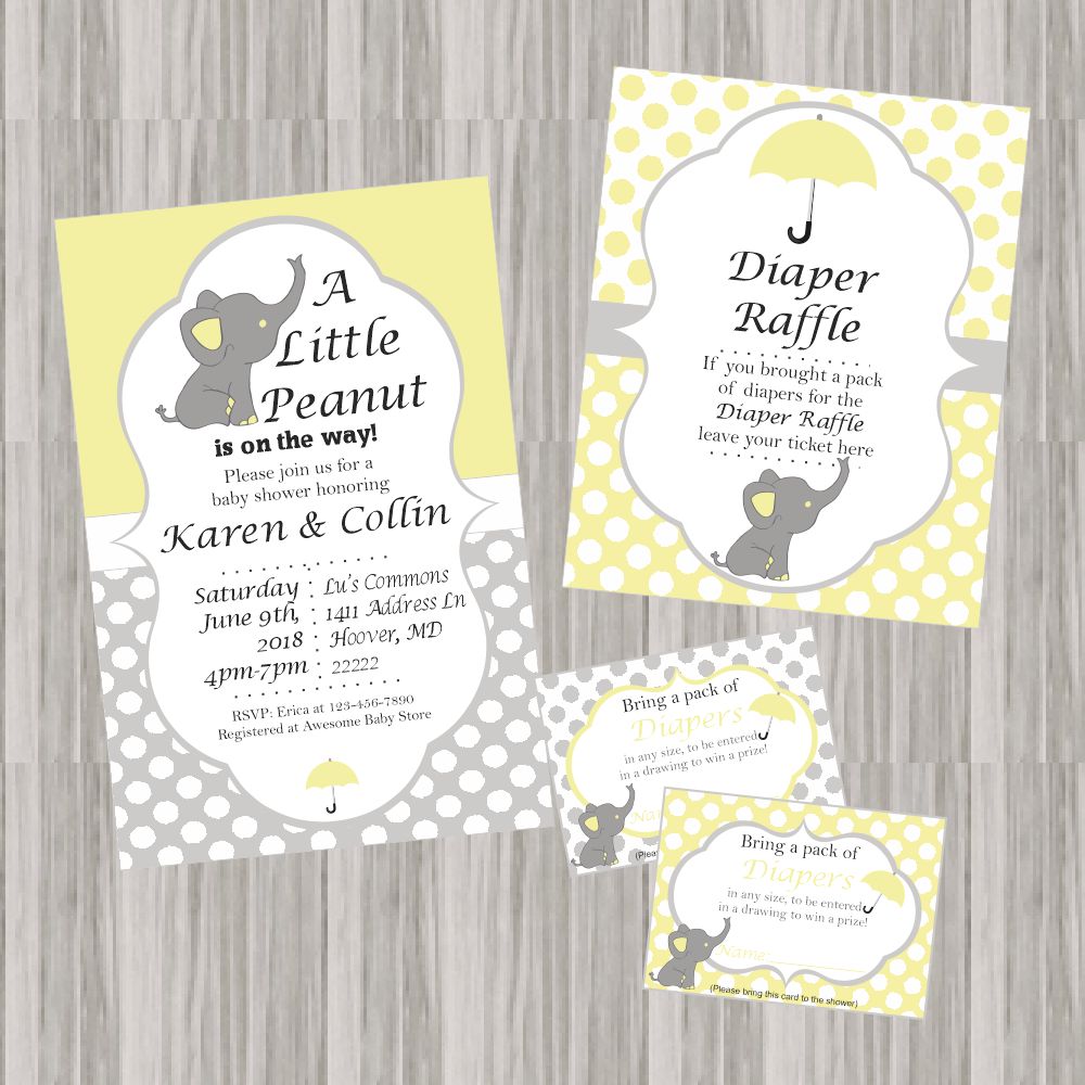 Little Peanut Baby Shower Decoration Pack - Yellow