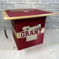 Maroon Style 4 and 5 Graduation Card Box