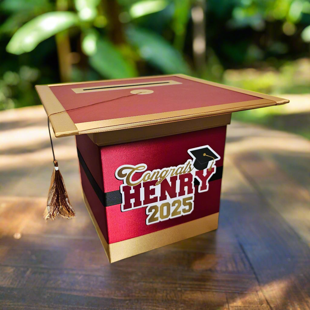 Maroon Style 3 Graduation Card Boxes