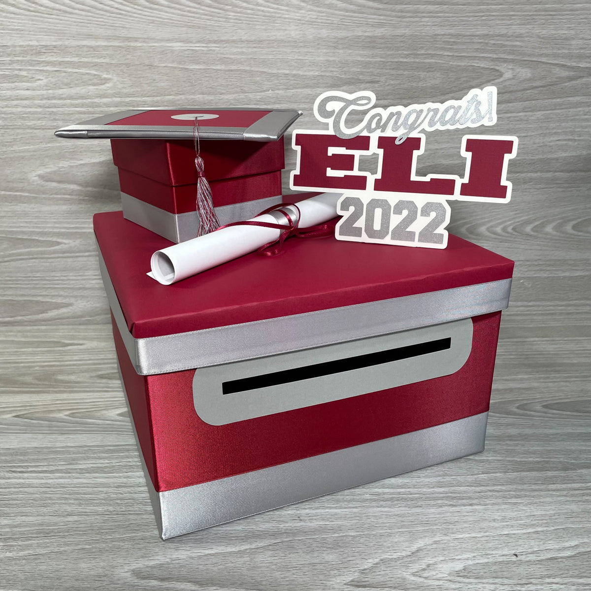 Maroon Graduation Card Box