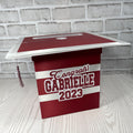 Maroon & White 8x8 Graduation Card box