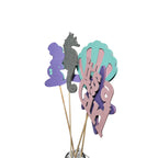 Mermaid Merbaby Baby Shower Centerpiece Sticks, Pink, Lavender, Aqua