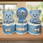 Baby Bear Mini Diaper Cake Centerpiece, It's a Boy