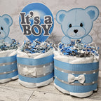 Baby Bear Mini Diaper Cake Centerpiece, It's a Boy