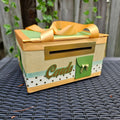 Sage and Gold Baby Shower Diaper Bag Card Box