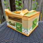 Sage and Gold Baby Shower Diaper Bag Card Box