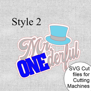 Mr. Onederful SVG Cutting Files