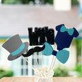Little Man Centerpiece Sticks - Navy, Turquoise, Black