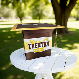 Brown Themed Graduation Card Boxes