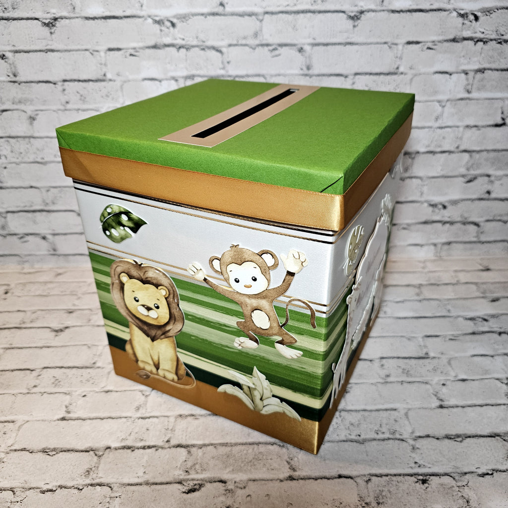 Safari Animal Baby Shower Card Box