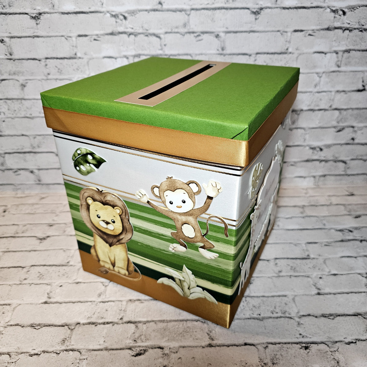 Safari Animal Baby Shower Card Box