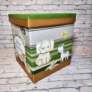 Safari Animal Baby Shower Card Box