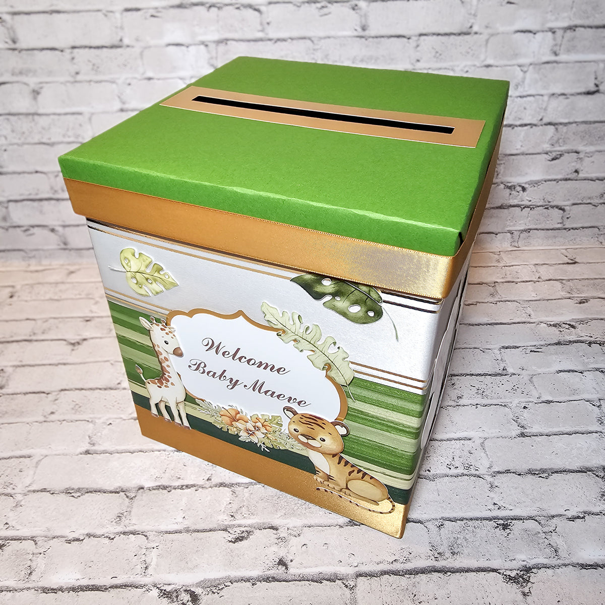 Safari Animal Baby Shower Card Box