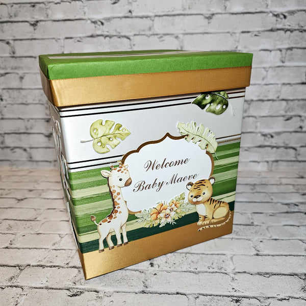 Safari Animal Baby Shower Card Box