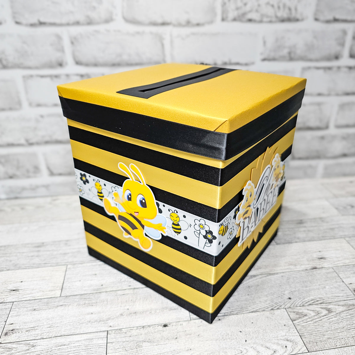 Oh Babee Bumblebee Baby Shower Card Box
