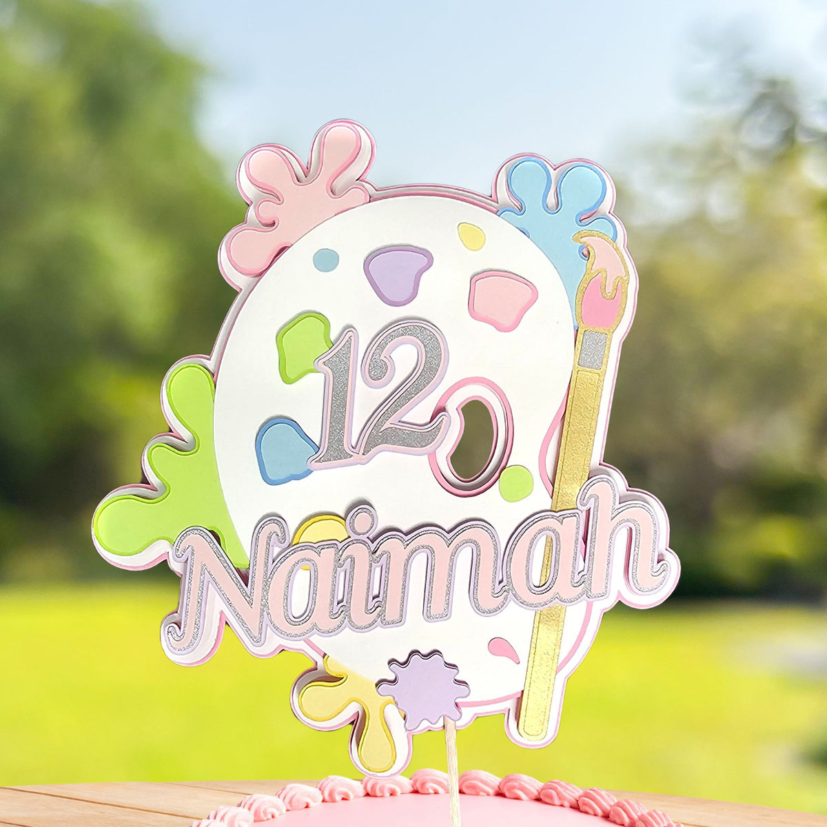 Paint Palette 3D Birthday Cake Topper