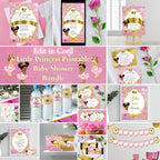 Little Princess Baby Shower Bundle, Pink and Gold