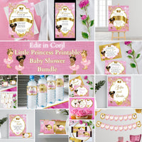 Little Princess Baby Shower Bundle, Pink and Gold