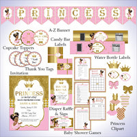 Pink and Gold Little Princess Baby Shower Decorations
