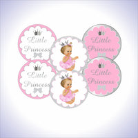 Pink and Silver Little Princess Printable Cupcake Toppers
