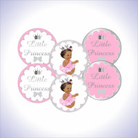 Pink and Silver Little Princess Printable Cupcake Toppers
