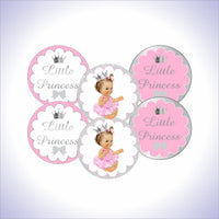 Pink and Silver Little Princess Printable Cupcake Toppers
