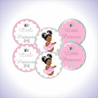 Pink and Silver Little Princess Printable Cupcake Toppers
