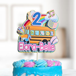 Toddler Educational 3D Birthday Cake Topper for Girl