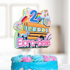 Toddler Educational 3D Birthday Cake Topper for Girl
