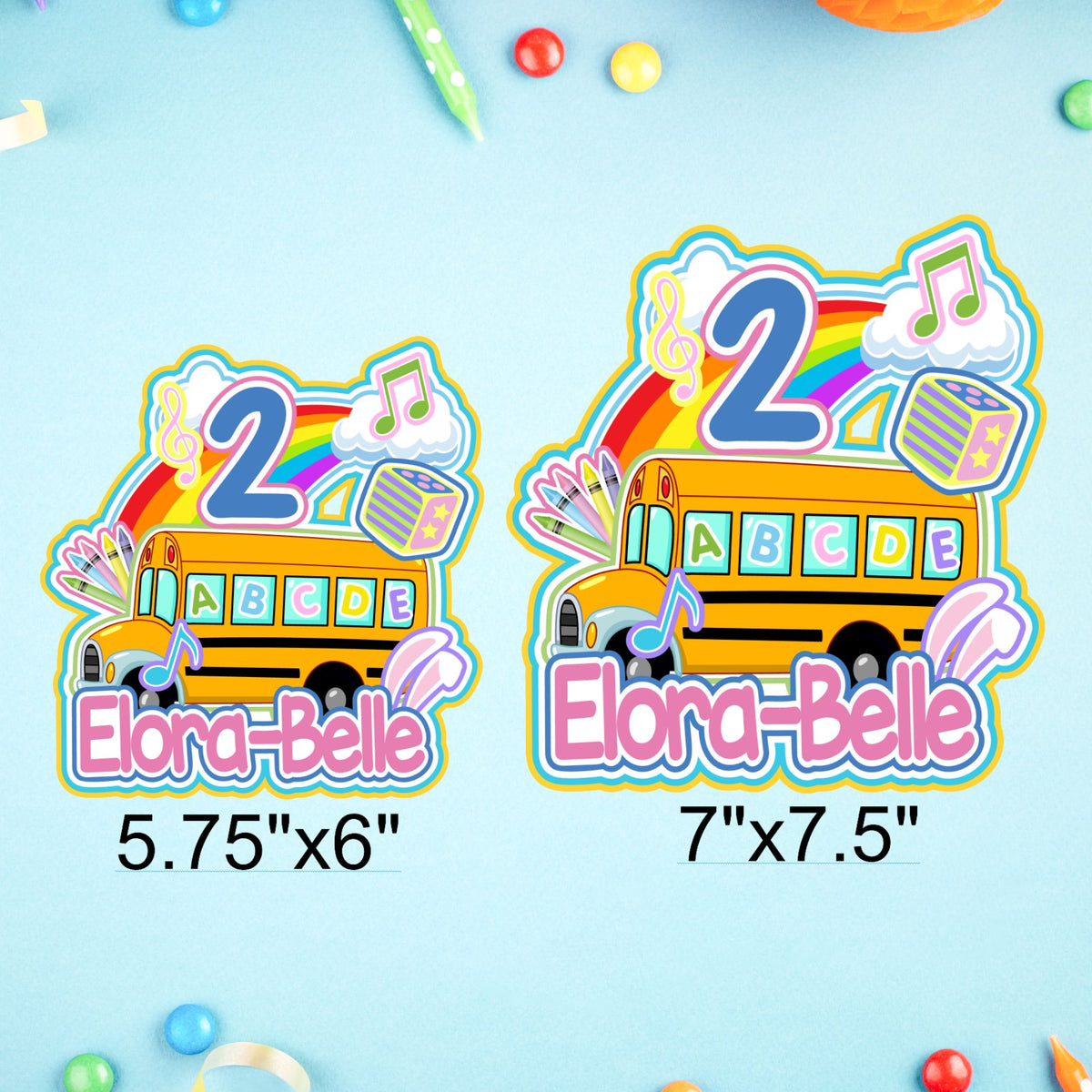 Toddler Educational 3D Birthday Cake Topper for Girl