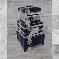 Navy, Silver, and White Wedding Card Box Vid
