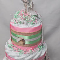 Storybook Baby Shower Diaper Cake Centerpiece
