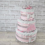 Pink and Silver 3-Tier Little Princess Diaper Cake