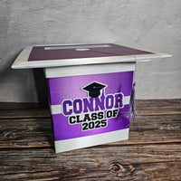 Rainbow Purple Based Graduation Card Boxes