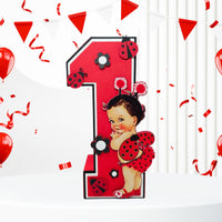 3D Birthday Number Block - Ladybug
