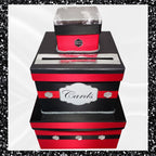 Red, Black, & Silver Wedding Card Box