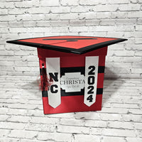 Red, Black, & White Grad Card Box, Style 6
