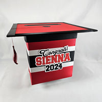 Red, Black, & White Graduation Card Box